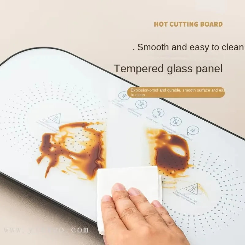 Food Heating Glass Tray