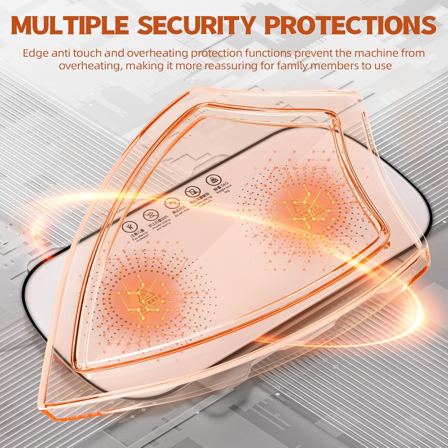 Food Heating Glass Tray
